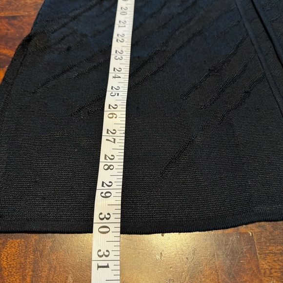 Ming Wang Open Front Lightweight Black Textured Mid Length Cardigan Size M - Picture 9 of 11